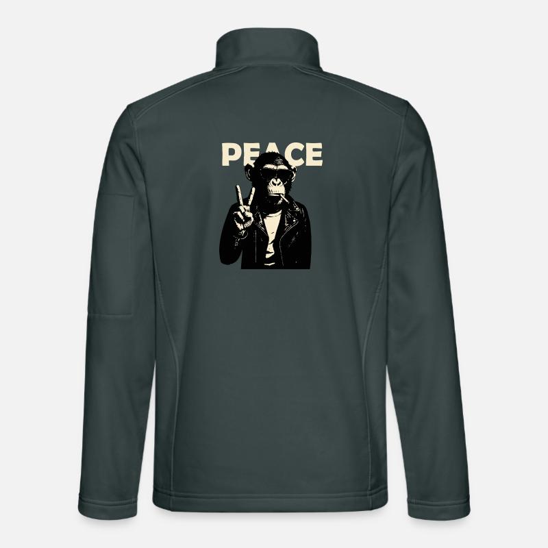 Peaceful Rebel Monkey Unisex Softshell Jacket