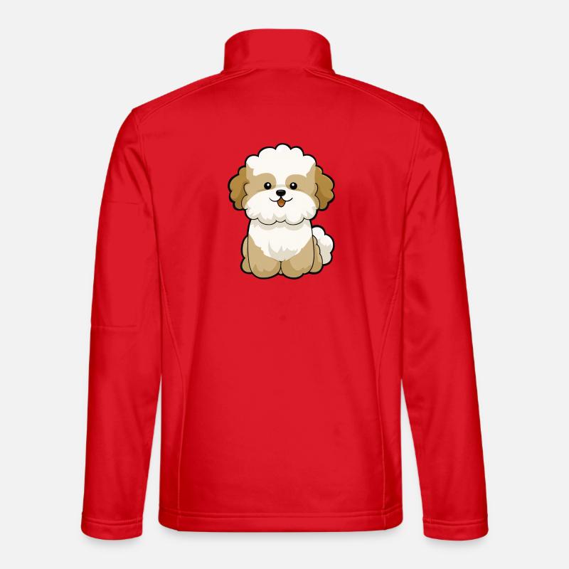 Chibi Pudel Pal Maskottchen - Unisex Softshelljacke - Rot