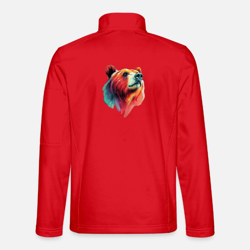 Bear - Unisex Softshell Jacket - red