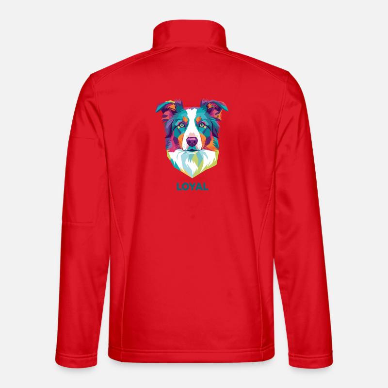 Loyal Prisma Hundeporträt - Unisex Softshelljacke - Rot