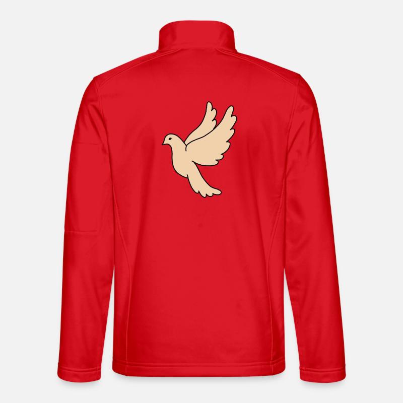 Friedenstaube Beige - Unisex Softshelljacke - Rot