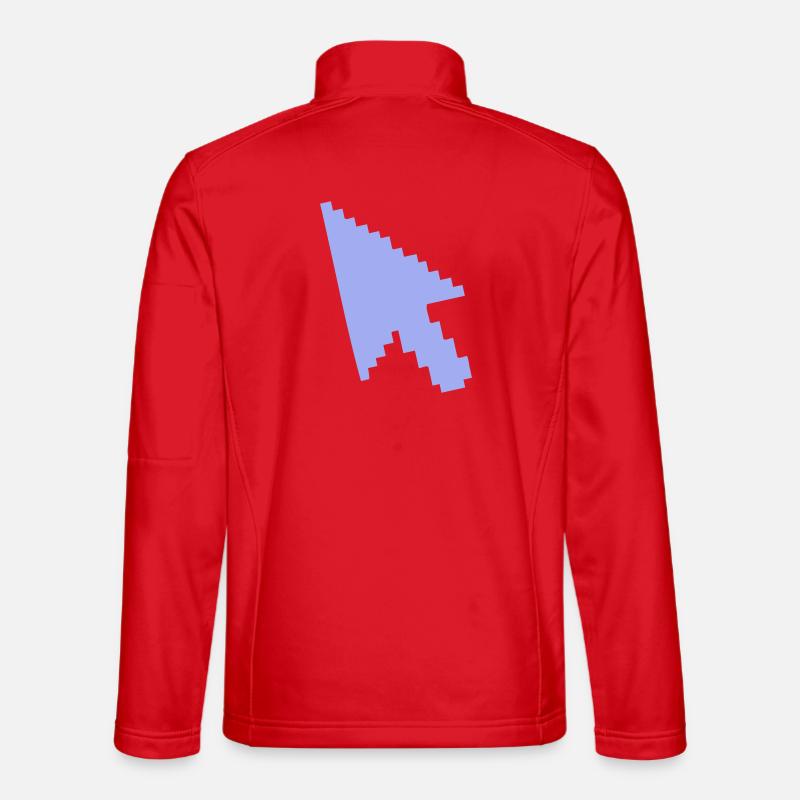 Pointer Mouse Silhouette - Unisex Softshell Jacket - red