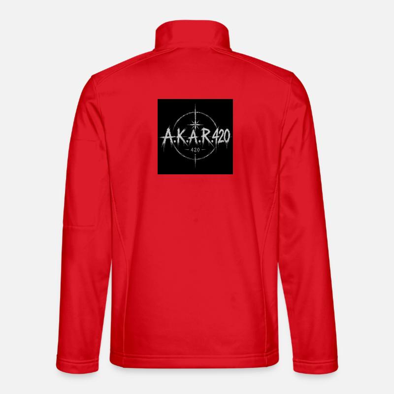 AKAR420 Grunge Emblem - Unisex Softshell Jacket - red
