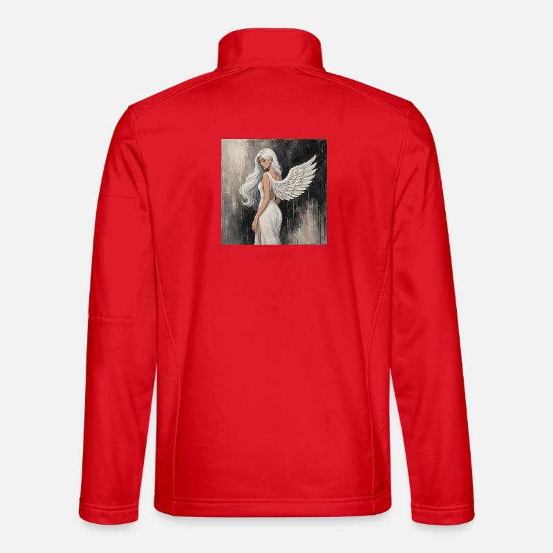 Himmelsengel in Weiß - Unisex Softshelljacke - Rot