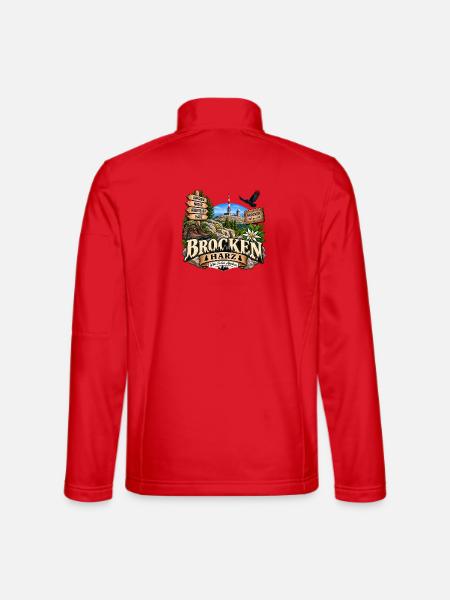 Brocken im Harz – Natur, Wandern & Abenteuer - Unisex Softshelljacke - Rot