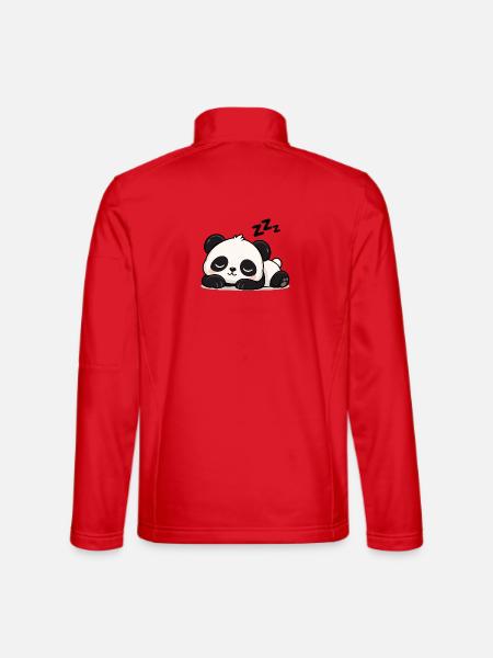Schlafender Panda Traumzeit - Unisex Softshelljacke - Rot
