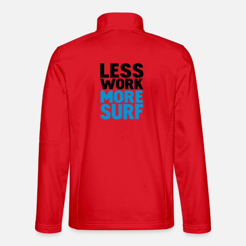 less work more surf - Unisex Softshelljacke - Rot
