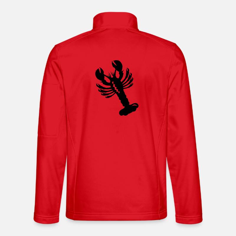a lobster - Unisex Softshell Jacket - red