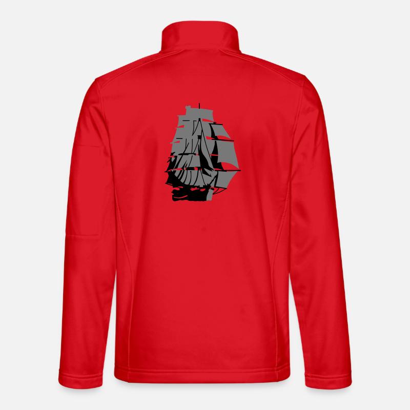 Segelschiff - Unisex Softshelljacke - Rot