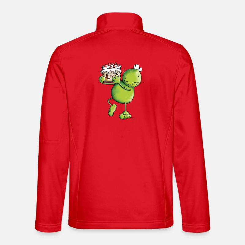 Frog with Cake - Unisex Softshell Jacket - red