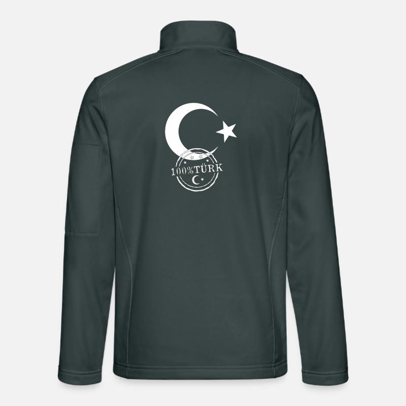 Drapeau turc 100% turc Veste en tissu softshell Unisexe