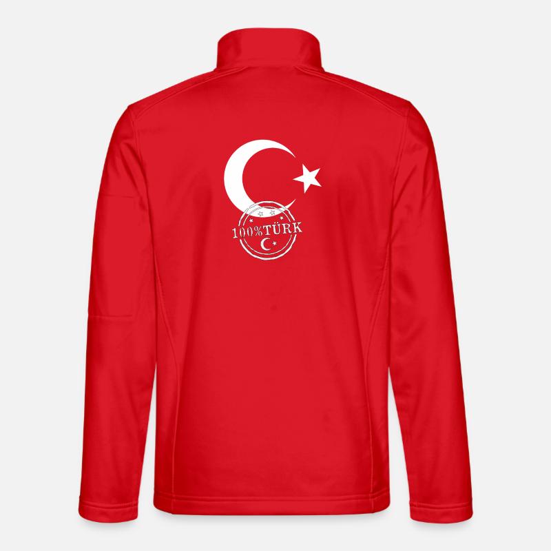 Drapeau turc 100% turc Veste en tissu softshell Unisexe