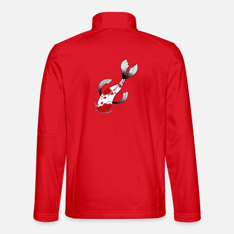 Koi carp Japan - Unisex Softshell Jacket - red