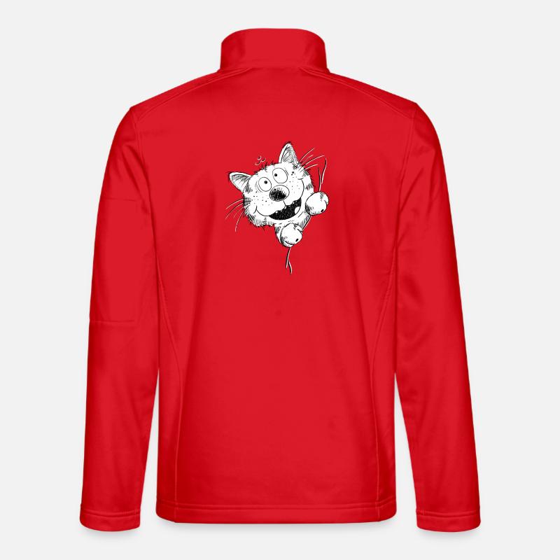 Funny cat laughs Unisex Softshell Jacket