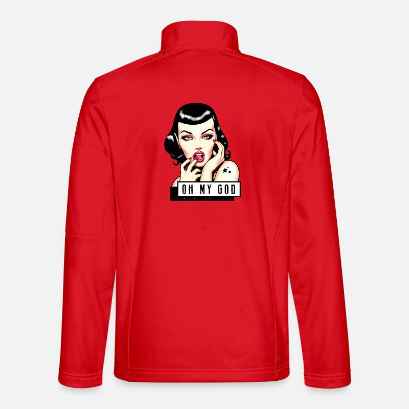 Lola Rockabilly Illustration TShirt - Unisex Softshelljacke - Rot