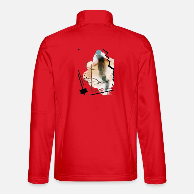 Abstraktes Aquarell Erdtöne Unisex Softshelljacke