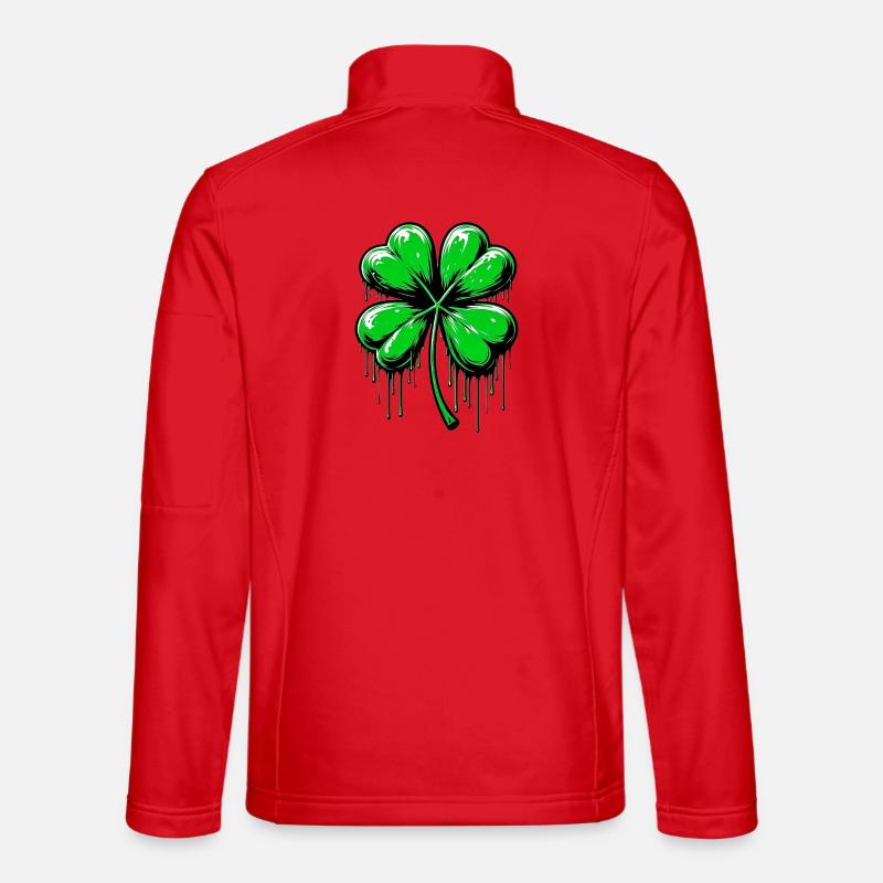 Four-leaf clover - Unisex Softshell Jacket - red