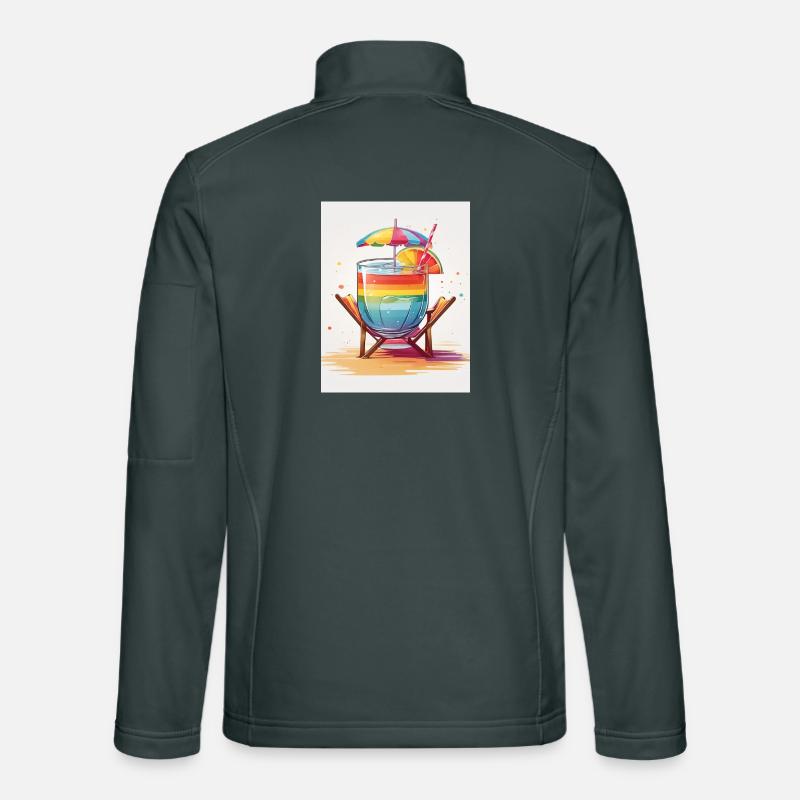 Rainbow Cocktail Unisex Softshell Jacket