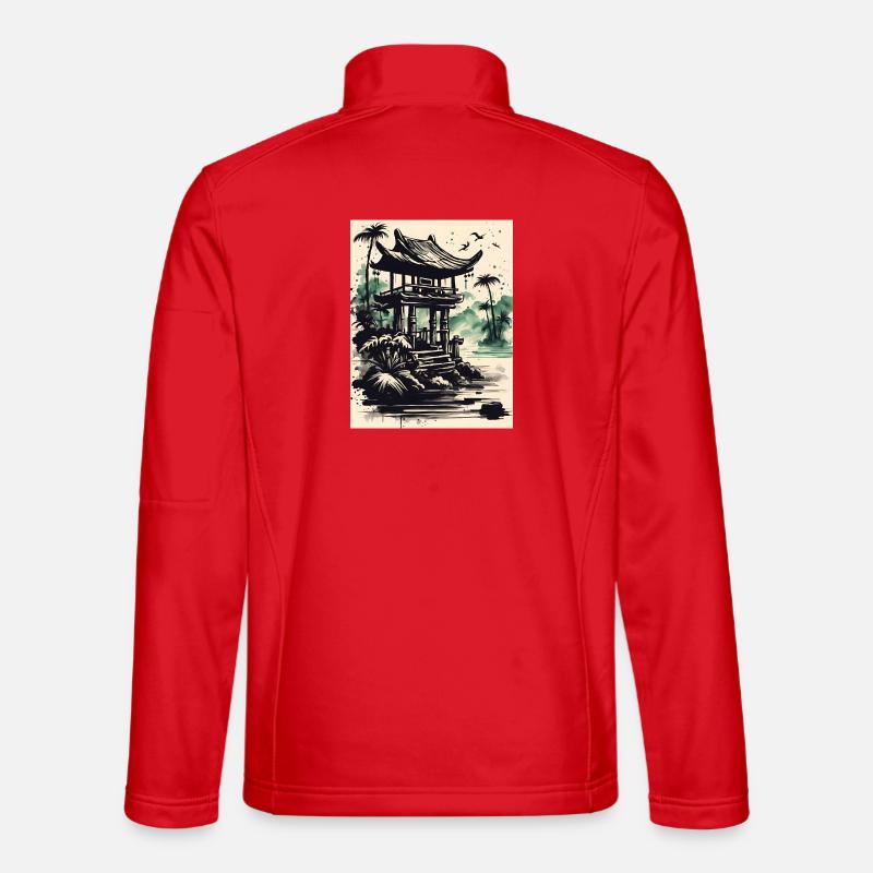Waterfront Ink Pavilion - Unisex Softshell Jacket - red