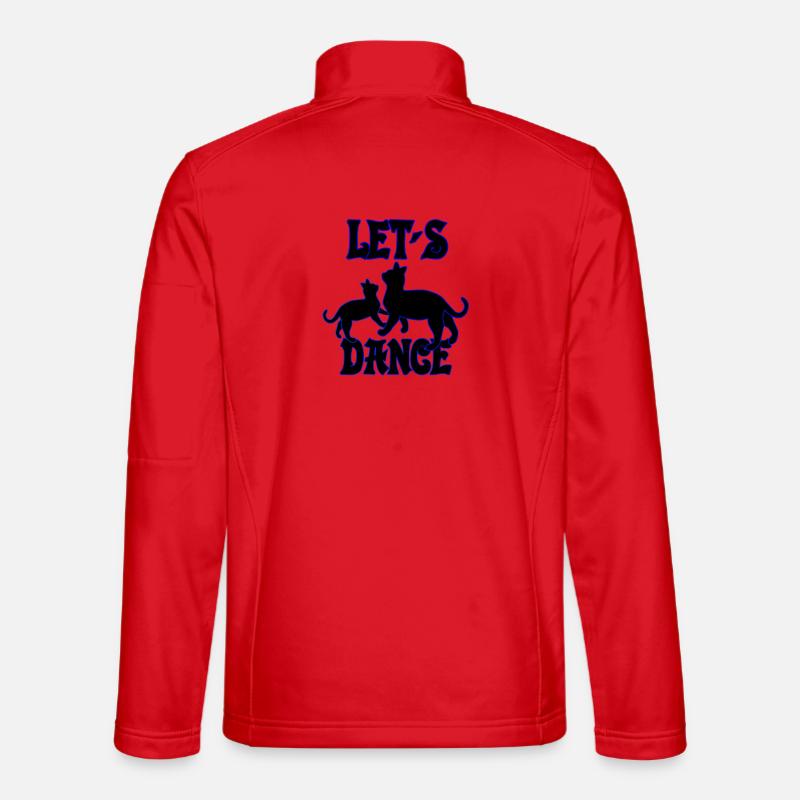Cats dance together - Unisex Softshell Jacket - red