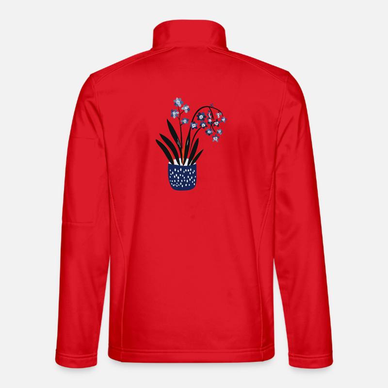 Niedliches Pflanzendesign - Unisex Softshelljacke - Rot
