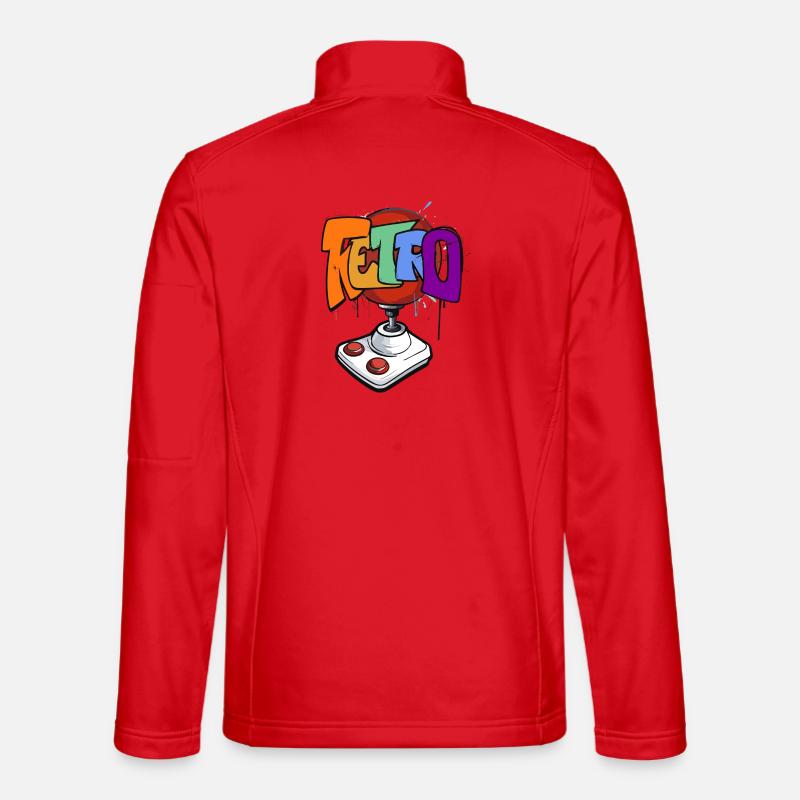 Retro Gaming Neon Design Unisex Softshell Jacket