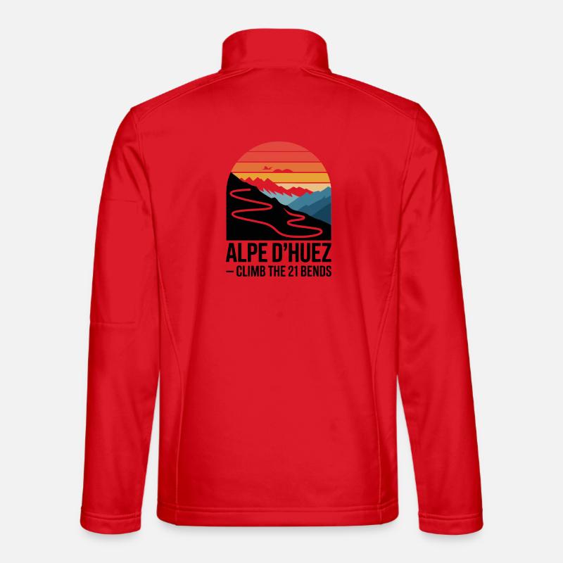 Alpe d’Huez 21 Bends Road Cycling Art Unisex Softshell Jacket