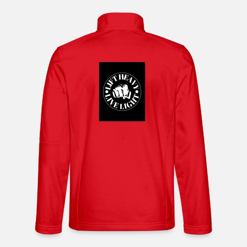 Motivierender Slogan mit Fäuste-Motiv - Unisex Softshelljacke - Rot