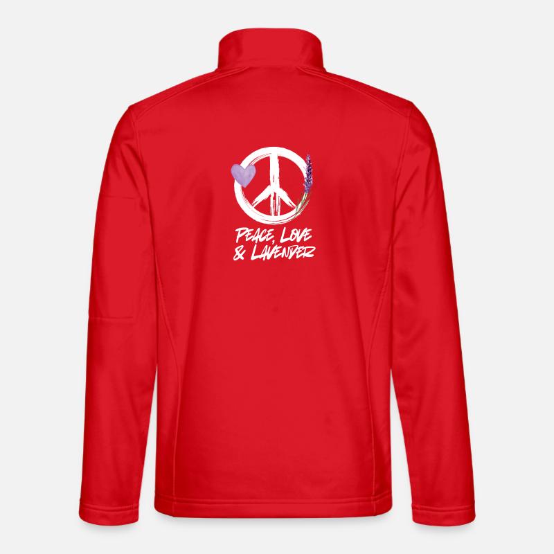 Love, Peace & Lavender - Unisex Softshelljacke - Rot