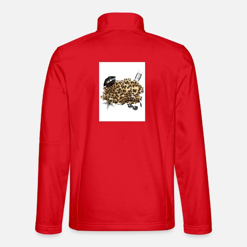 Leopard - Unisex Softshell Jacket - red