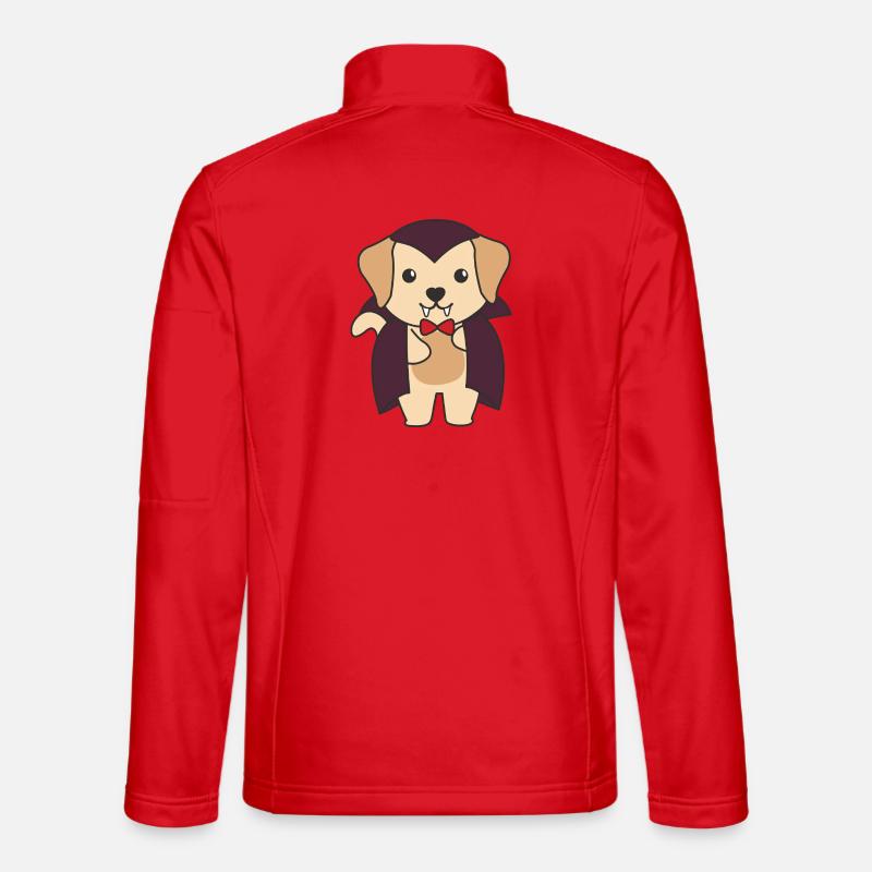Labrador Joyeux Halloween Mignon Costume de Vampire Veste en tissu softshell Unisexe