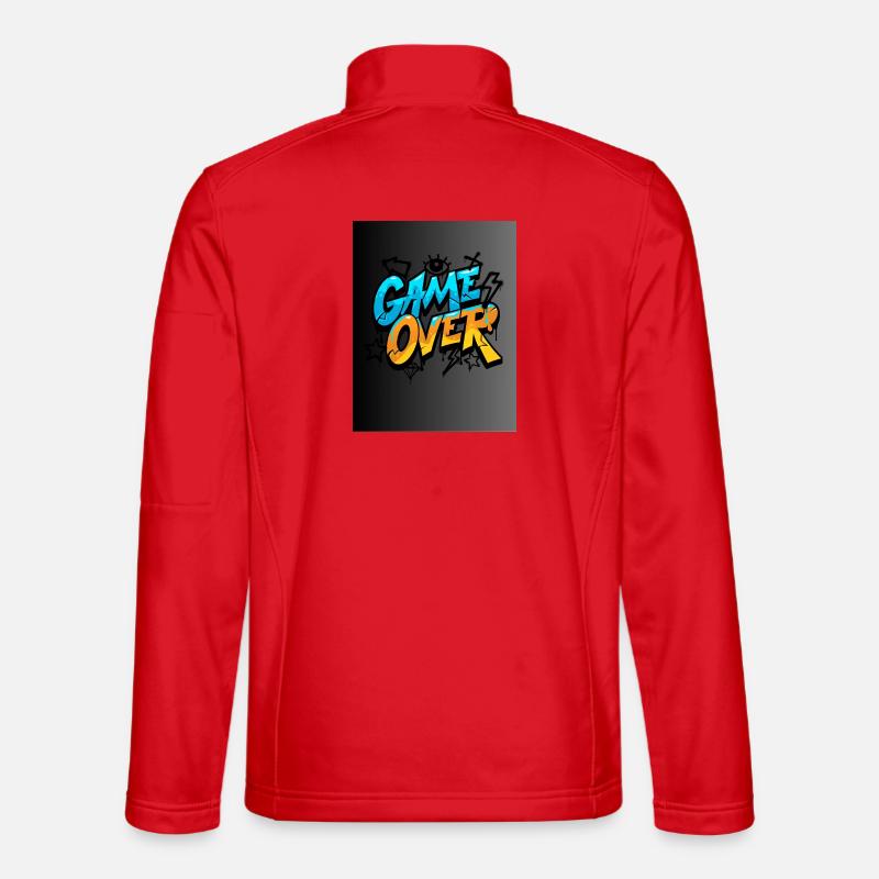 Graffiti Style Game Over Design - Unisex Softshell Jacket - red