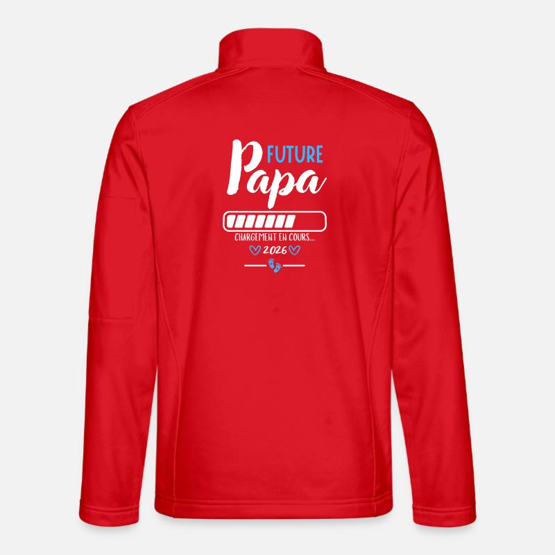 Future Dad 2026 Humor Pregnancy Loading Unisex Softshell Jacket