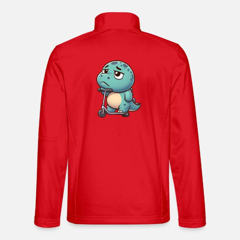 Süßer Dino Trex Roller Cartoon Langeweile  Unisex Softshelljacke