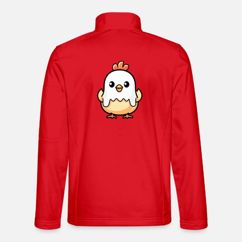 Chicken Halloween Ghost - Unisex Softshell Jacket - red