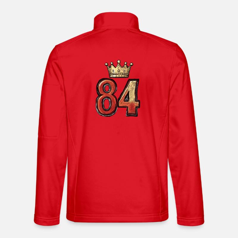 84 Zahl Krone - Unisex Softshelljacke - Rot