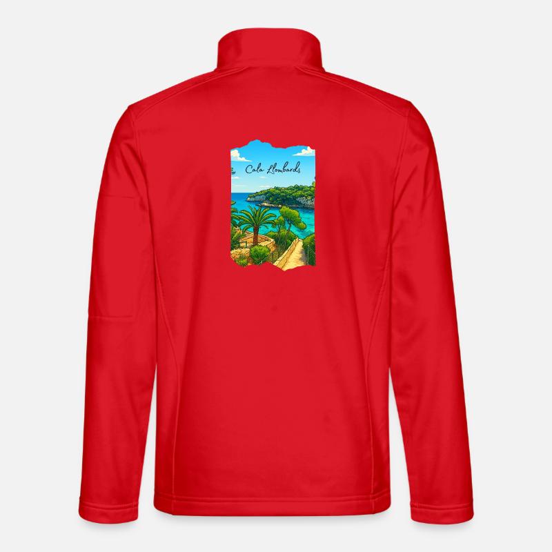 Cala Lombards - Mallorca - Unisex Softshelljacke - Rot