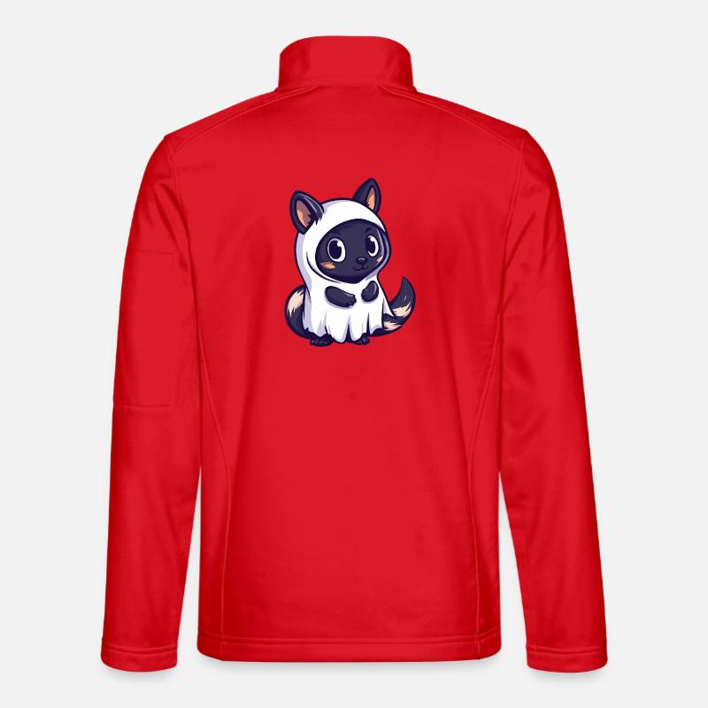 Stinktier Halloween Geist - Unisex Softshelljacke - Rot