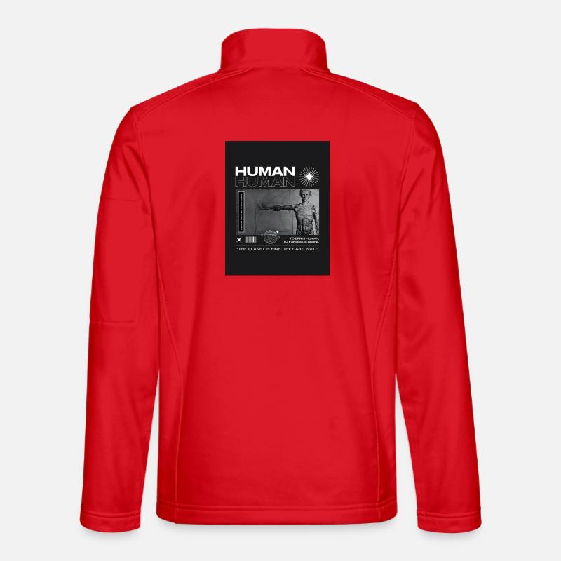 Being Human is a blessing. - Unisex Softshell Jacket - red