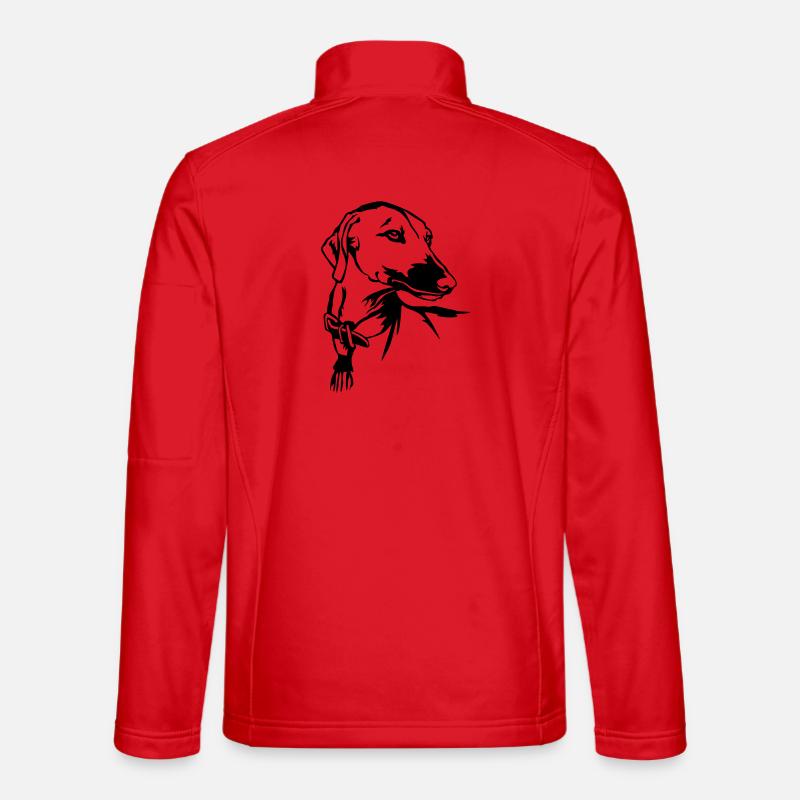 Azawakh Head - Unisex Softshell Jacket - red
