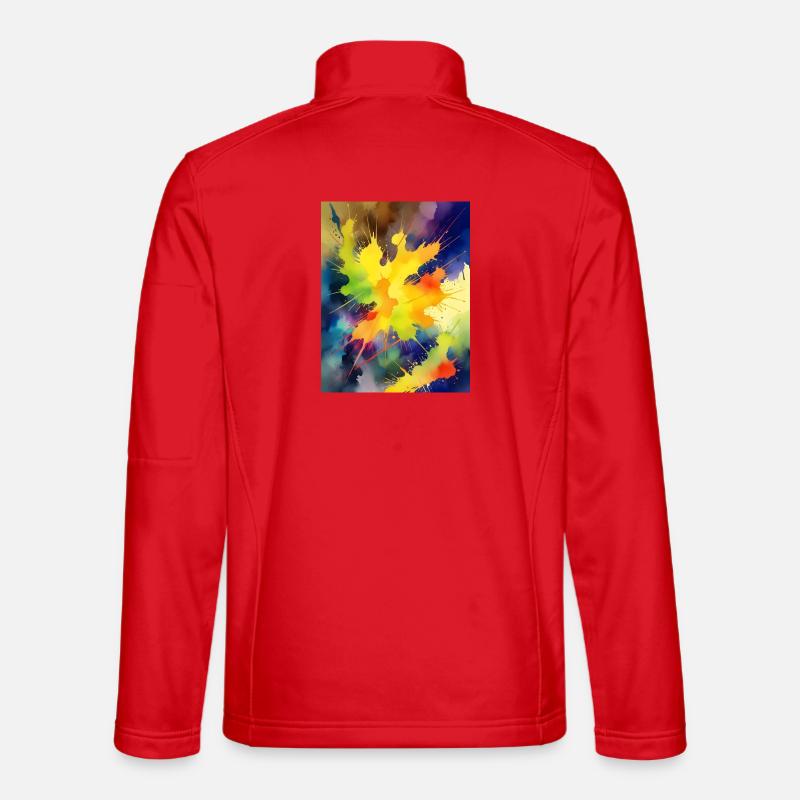 Explosion de couleur Éclaboussure abstraite Veste en tissu softshell Unisexe