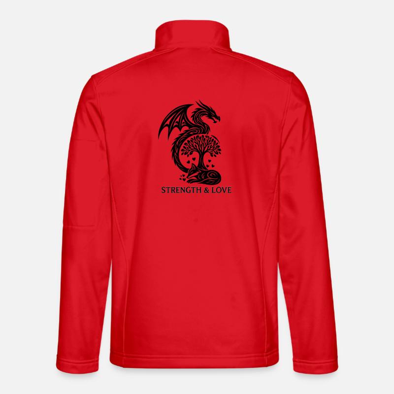 Drache & Fuchs - Unisex Softshelljacke - Rot