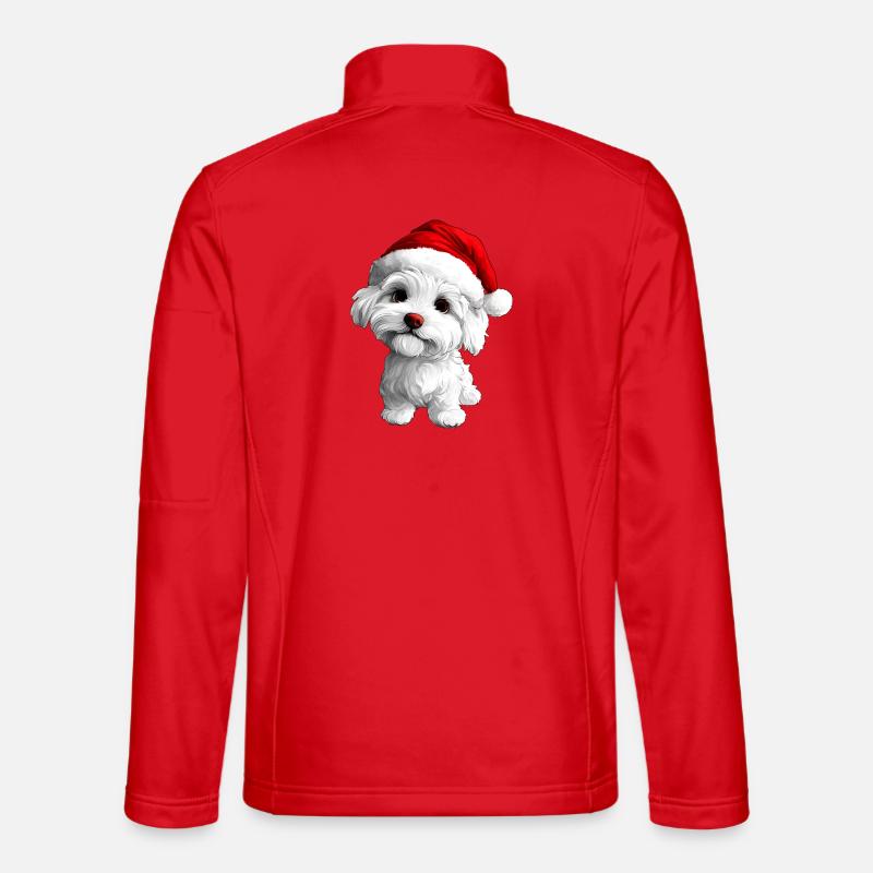 Puppy Christmas - Unisex Softshell Jacket - red