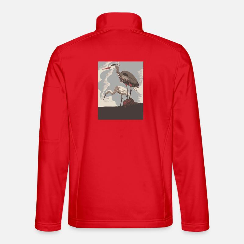 Herone Coast in retro style - Unisex Softshell Jacket - red