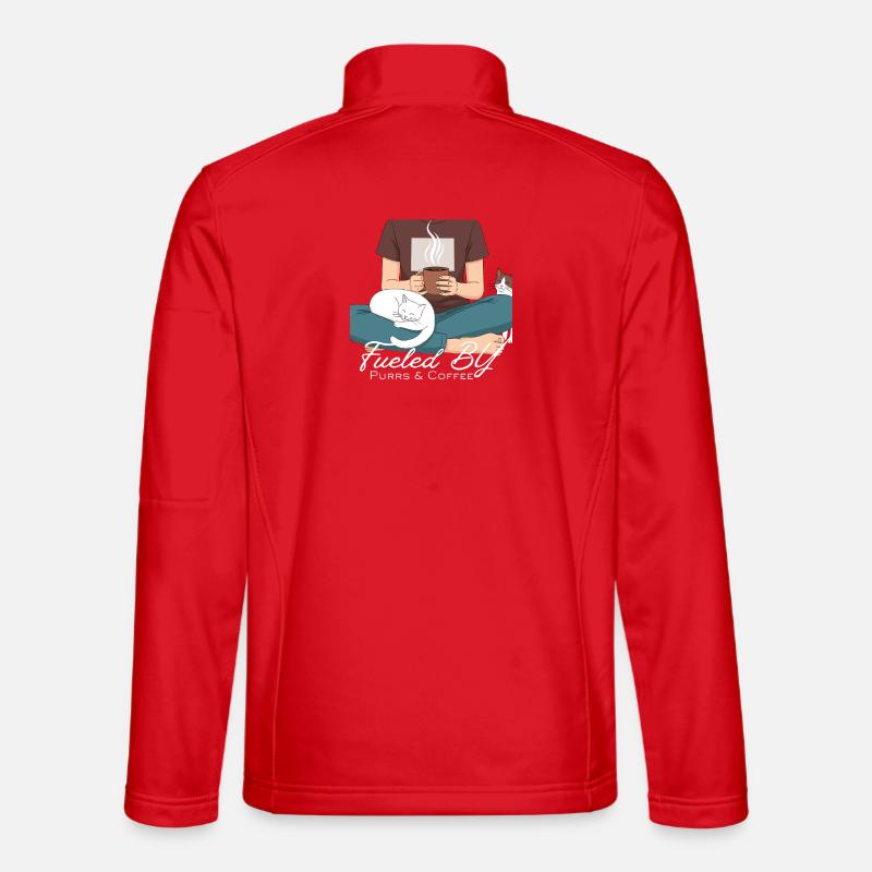 Chaleur Café et Ronrons - Veste en tissu softshell Unisexe - rouge