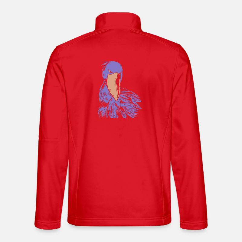 Shoebill Bird Shoebill - Unisex Softshell Jacket - red