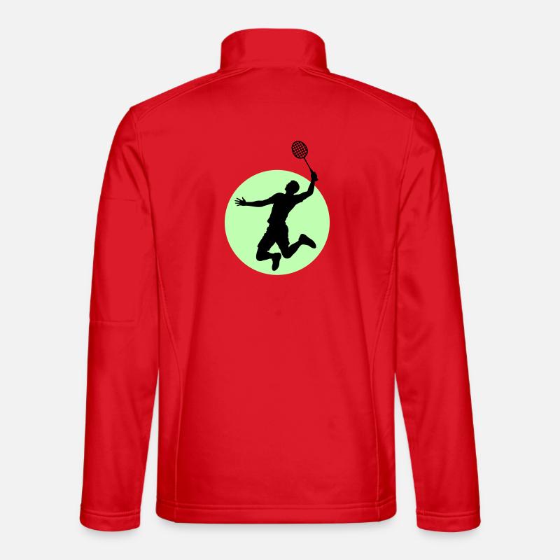 Badminton Player Silhouette – Smash Power Unisex Softshell Jacket