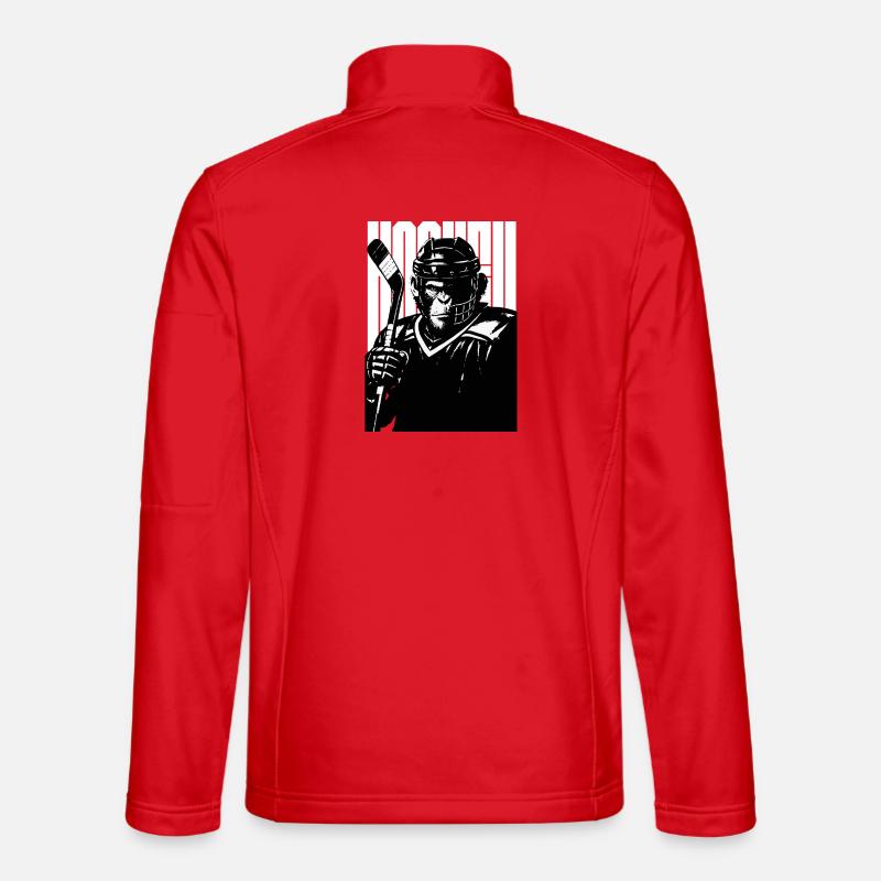 Kühner Hockey-Affe - Unisex Softshelljacke - Rot