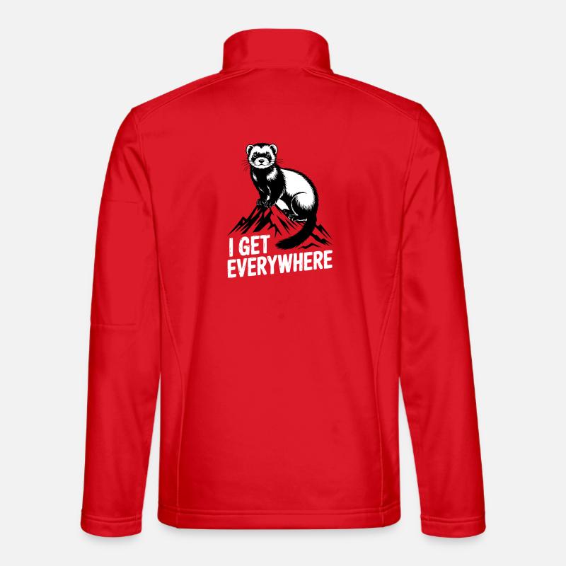 Ferret I Get Everywhere - Unisex Softshell Jacket - red