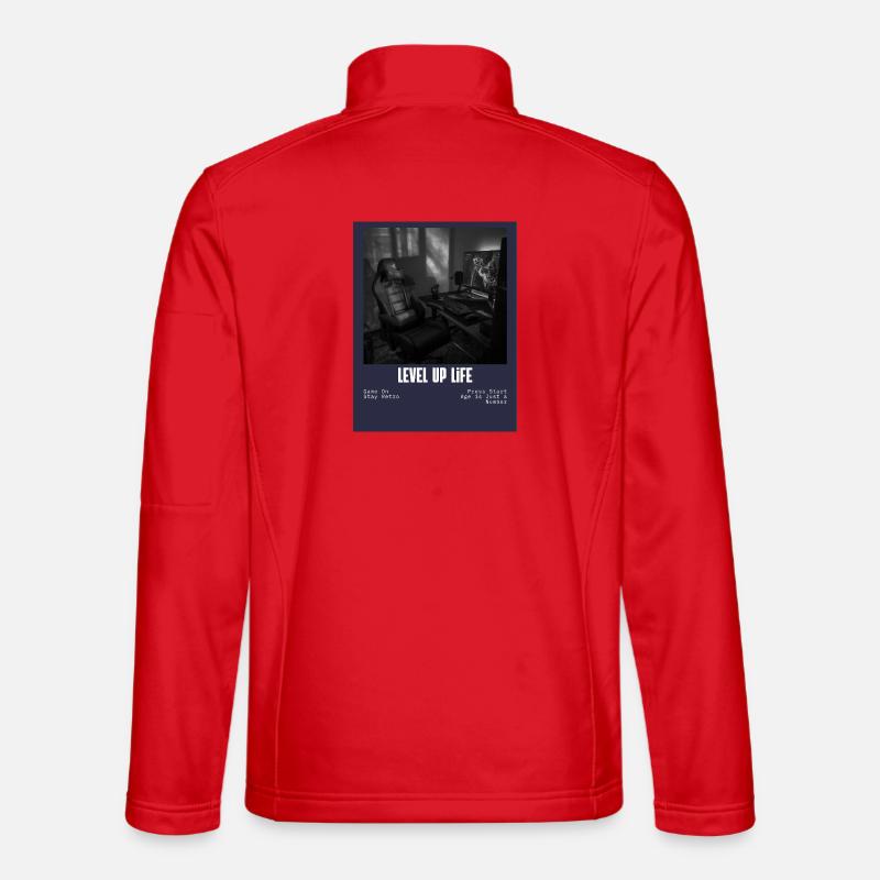 LevelUp Retro Gamer Tee - Unisex Softshell Jacket - red